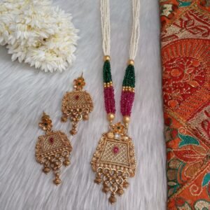 Rajwadi Necklace – Hydro & Jaco Beads Copper Rajwadi Necklace SCARLN124