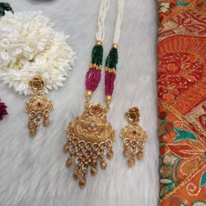 Rajwadi Necklace - Hydro & Jaco Beads Copper Rajwadi Necklace SCARLN133A