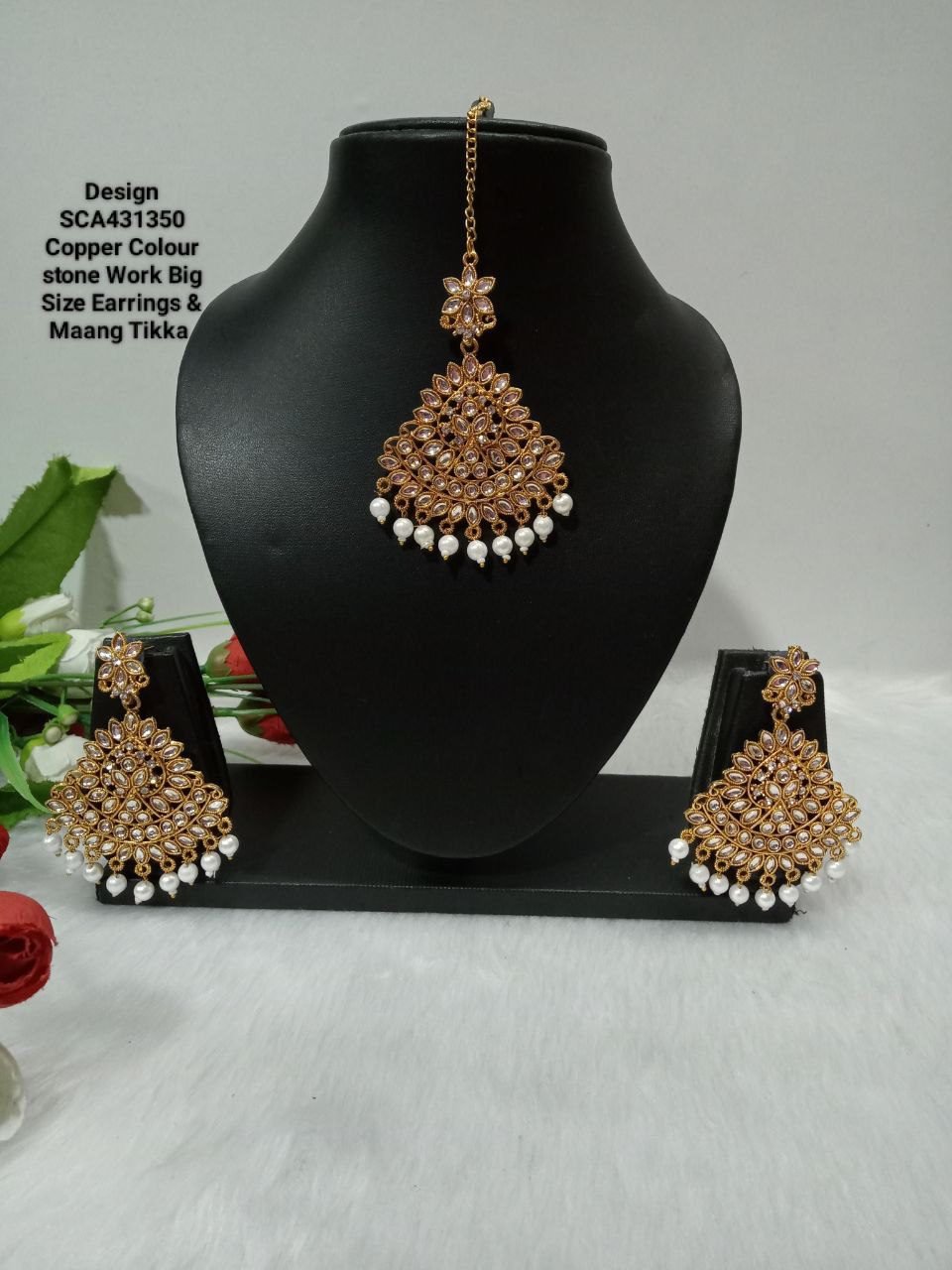 Gold-Plated Handcrafted Dark Pink Meenakari work & Pearls Small Jhumka Earrings  Copper - AQUASTREET - 4086812