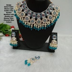 Necklace- Celebrity Range light Golden Colour Kundan Necklace SCA2112501