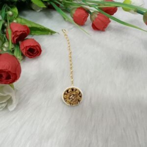 Shivay Creative Arts Premium Quality Gold Plated Small Stone Borla (SCA271506)