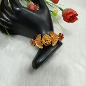 Shivay Creative Arts Copper Color Gold Plated Temple Design Kada (SCA2508)