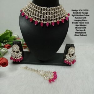 Choker - Light Golden Color Choker Necklace SCA217501