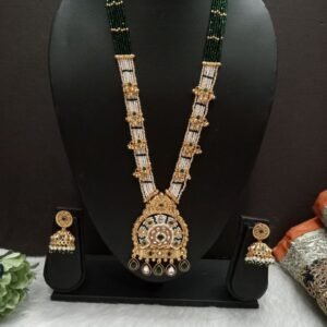 Rani Haar - Copper Green Color Hydro Beads Rajwadi Rani Haar SCARLN65