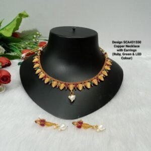 Shivay Creative Arts Gold-Plated Stone Copper Necklace (SCA4315501)