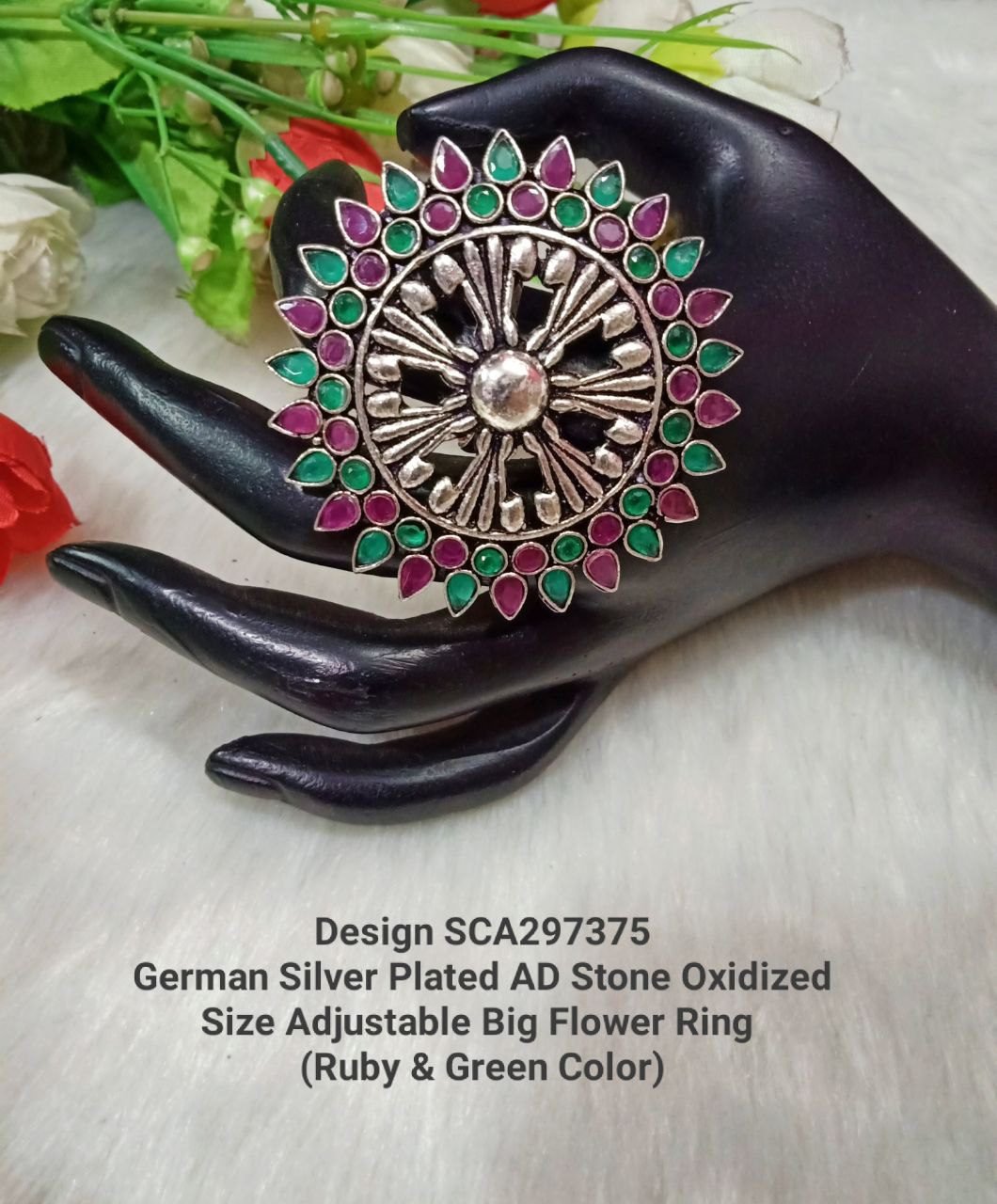IRA AD Ring || Silver Plated || Adjustable Ring || AD Jewellery || Sal –  Shopzo- Your Shopping Mantra