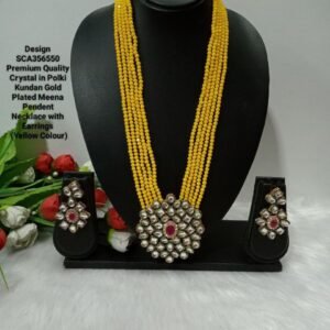 Necklace-Celebrity Choice Gold Plated Crystal Necklace SCA356550