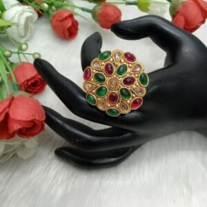 Rajwadi Rings- Gold Plated Rajwadi Polish Copper Ring SCARR29