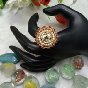 Rajwadi Ring - Gold Plated Rajwadi Polish Copper Ring SCARR22