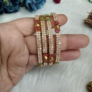 AD Bangle - Gold Plated AD Brass Bangle Set