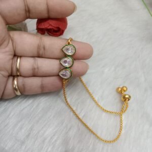 Shivay Creative Arts Gold-Plated Ad Stone Tilak Shape Bracelets (SCA1012001)