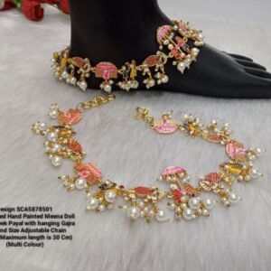 Shivay Creative Arts Gold-Plated Meena Sleek Doli Baraat Payal (SCA5878501)