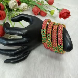 Kada – Gold Plated Stone kada Set of 4 PC SCA6754001