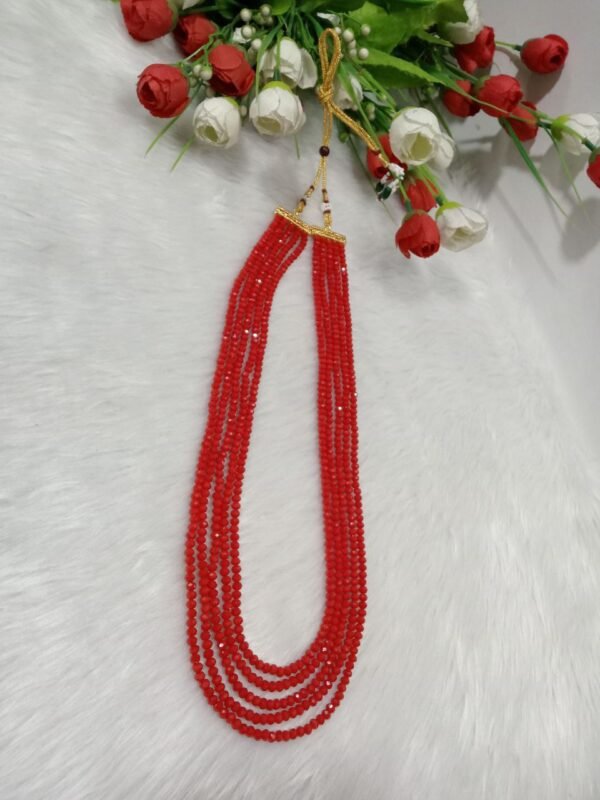 Shivay Creative Arts Premium Quality Crystal 5 Layer long Mala (SCA362400) - Image 3