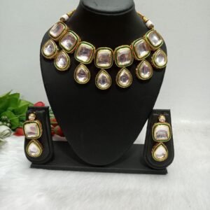 Shivay Creative Arts Premium Quality Gold Plated Kundan Back Meenakari Necklace (SCA912001)