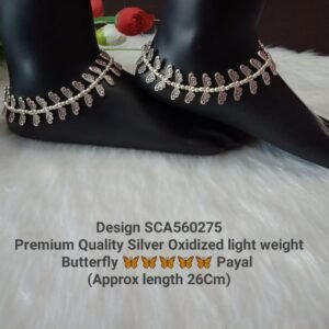 Shivay Creative Arts Premium Quality Silver Oxidized Butterfly Payal (SCA560275)