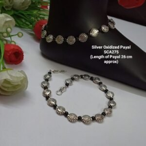 Shivay Creative Arts Premium Quality Silver Oxidized Payal (SCA272751)