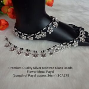 Shivay Creative Arts Premium Quality Silver Oxidized Payal (SCA202751)