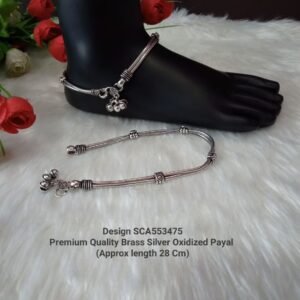 Shivay Creative Arts Premium Quality Silver Oxidized Brass Payal (SCA553475)