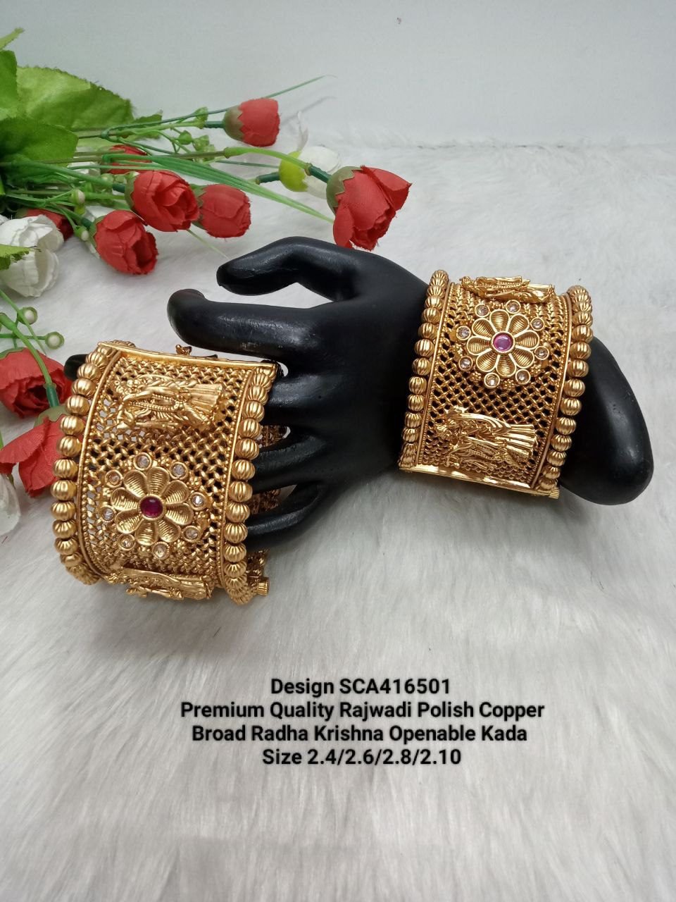 Amazing Stylish Designer KRISHNA MEN BRACELET(LUCKY) 1gm Gold Plated with  full guaranteed of color for smart boys and men