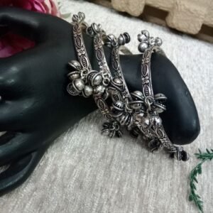Oxidized Kashmiri Bangles - German Silver Brass Kashmiri Oxidized Bangles
