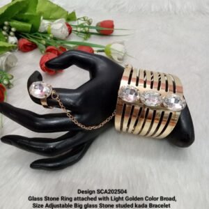Shivay Creative Arts Premium Quality Kada Bracelet with Ring (SCA202504)