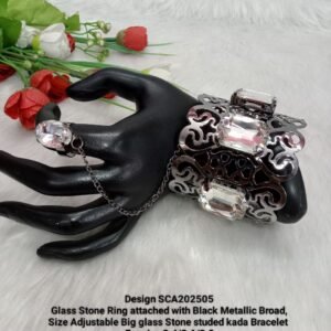 Shivay Creative Arts Premium Quality Kada Bracelet with Ring (SCA202505)