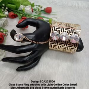 Shivay Creative Arts Premium Quality Kada Bracelet with Ring (SCA202506)