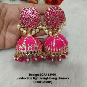 Jhumka - Celebrity Choice Light Weight Jumbo Size Meena Jhumka SCA413991