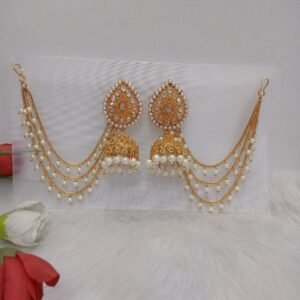 Traditional Ear Chain Jhumka by Shivay Creative Arts