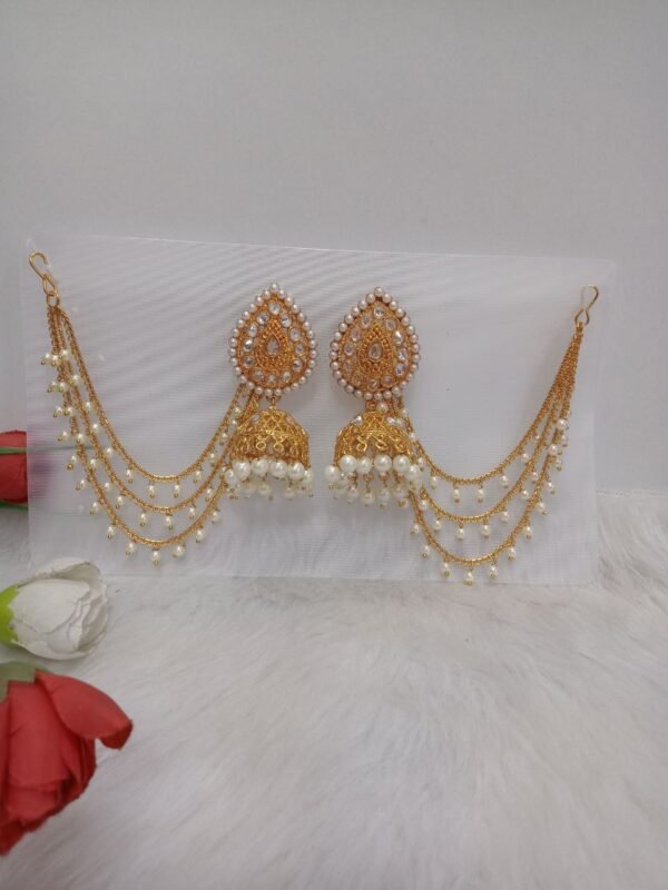 Traditional Ear Chain Jhumka by Shivay Creative Arts