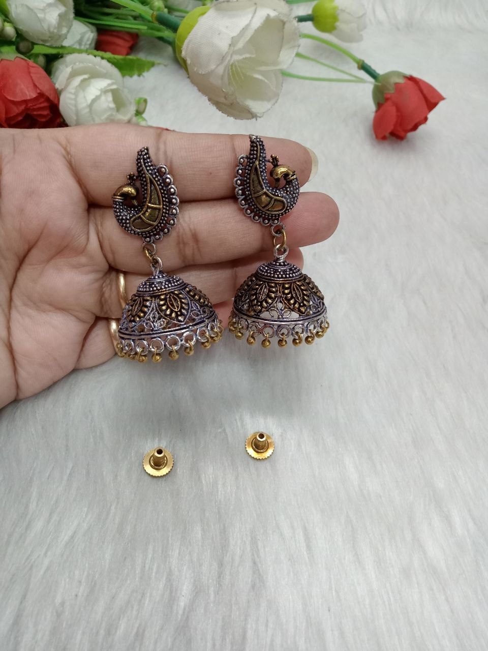 Golden Gaze - Kundan Gold Plated Oxidised Jewellery Set – Priyaasi