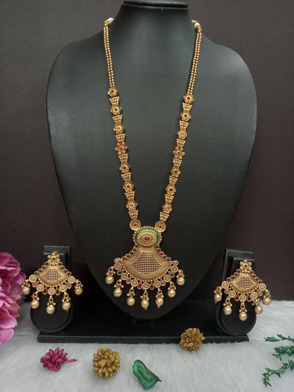 Rajwadi Copper Gold Plated Rani Haar SCA225040