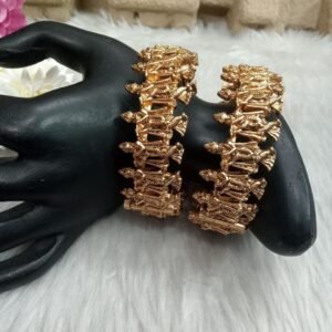 Kada- Rajwadi Polish Gold Plated Krishna Openable Kada