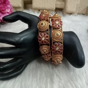 Rajwadi Kada - Gold Plated Rajwadi Polish Hand Crafted Openable Kada