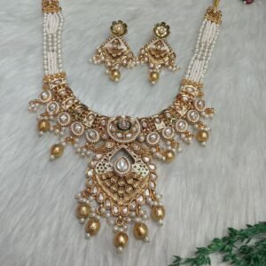 Necklace - Gold Plated Copper Meena Jaco Beads Necklace SCA205022