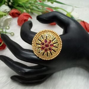 Rajwadi Rings - Gold Plated Rajwadi Look alike Ring SCARR41
