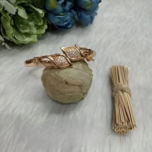 Bracelet - Rose Gold Plated AD Stone Openable Bracelet