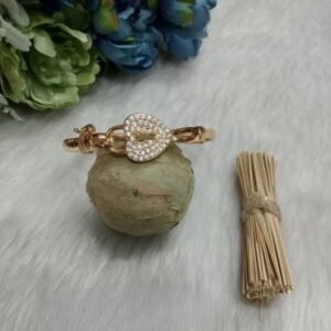 Bracelet - Rose Gold Plated AD Stone Openable Bracelet