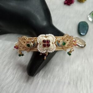 Kada- Rajwadi Polish Copper Hand Crafted Meena Bracelet Kada