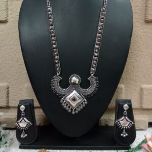 Necklace - German silver Copper Brass Long Necklace SCAOLN34