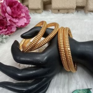 Rajwadi Kada - Copper Gold Plated Rajwadi Polish Kada (4 PC)