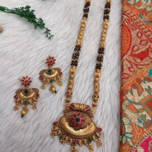 Mangalsutra- Gold Plated Long Rajwadi 6 Line Mangalsutra SCA175052