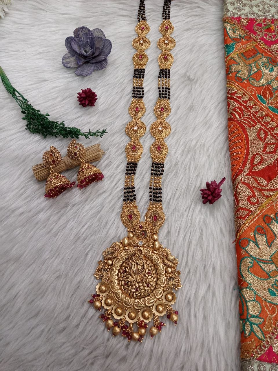 Mangalsutra – Copper Rajwadi 4 line long Mangalsutra SCA265051