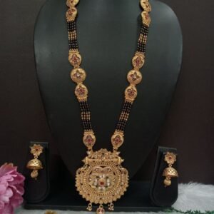 Mangalsutra - Copper Rajwadi 4 line long Mangalsutra