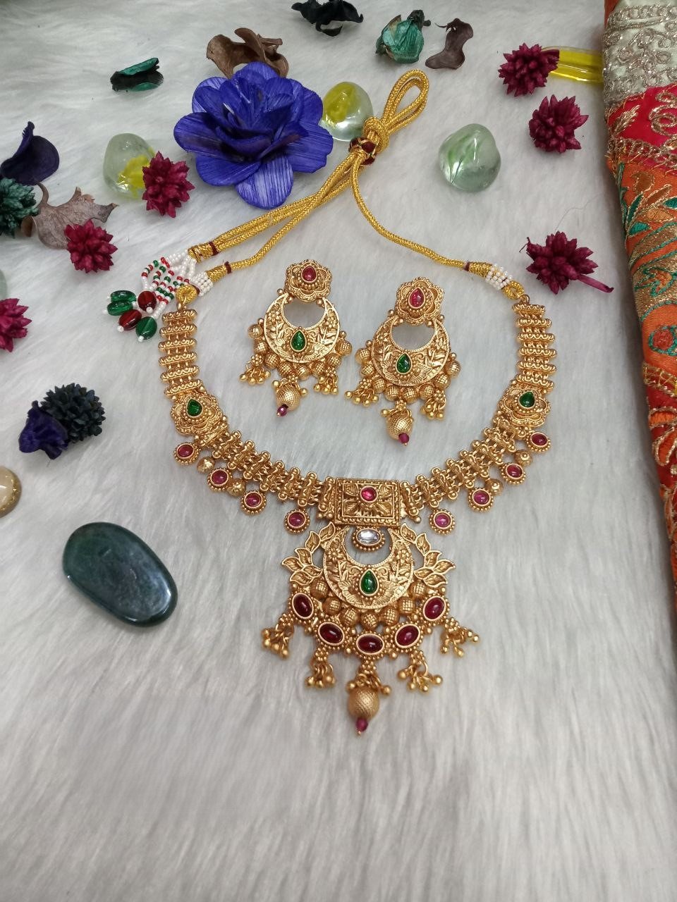 Necklace – Copper Rajwadi Necklace with Earrings