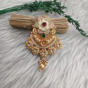 Saree Pin - Gold Plated Copper Rajwadi Saree Pin