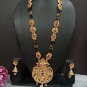 Mangalsutra - Copper Rajwadi 4 line long Mangalsutra