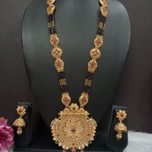 Mangalsutra - Copper Rajwadi 4 line long Mangalsutra