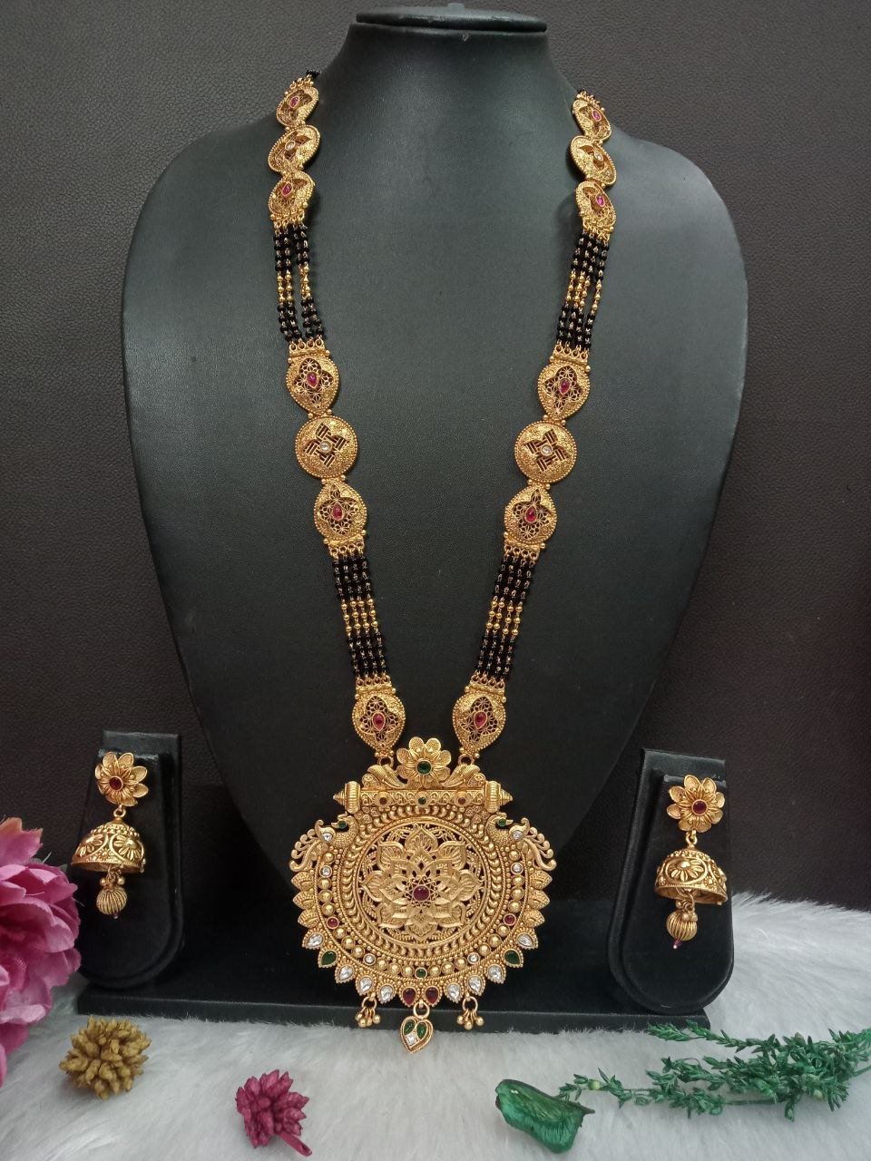 Mangalsutra – Copper Rajwadi 4 line long Mangalsutra